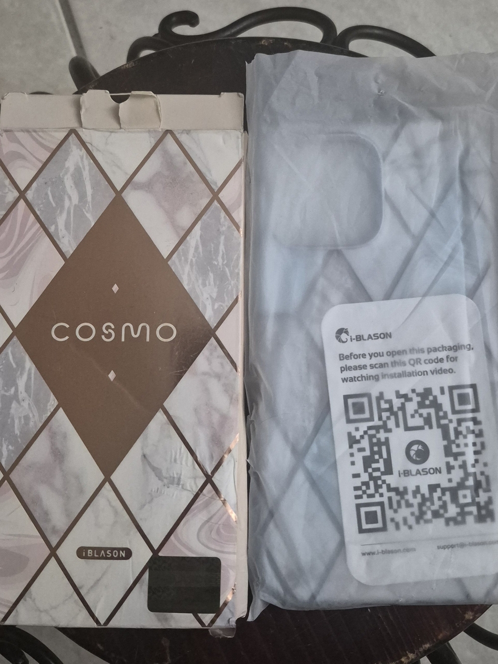 Cosmo Marble Gray/Blue Phone Case - Sleek Protective Cover